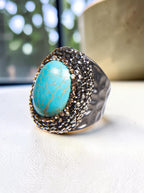 Turquoise Pavé Cocktail Ring R2583
