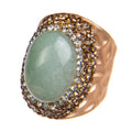 Green Aventurine Pavé Cocktail Ring R2585 - view 2