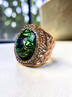 Gemstone Rhinestone Pavé Cocktail Ring R2596