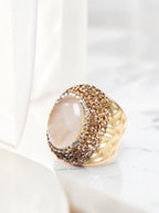 Clear Quartz Pavé Cocktail Ring R2624