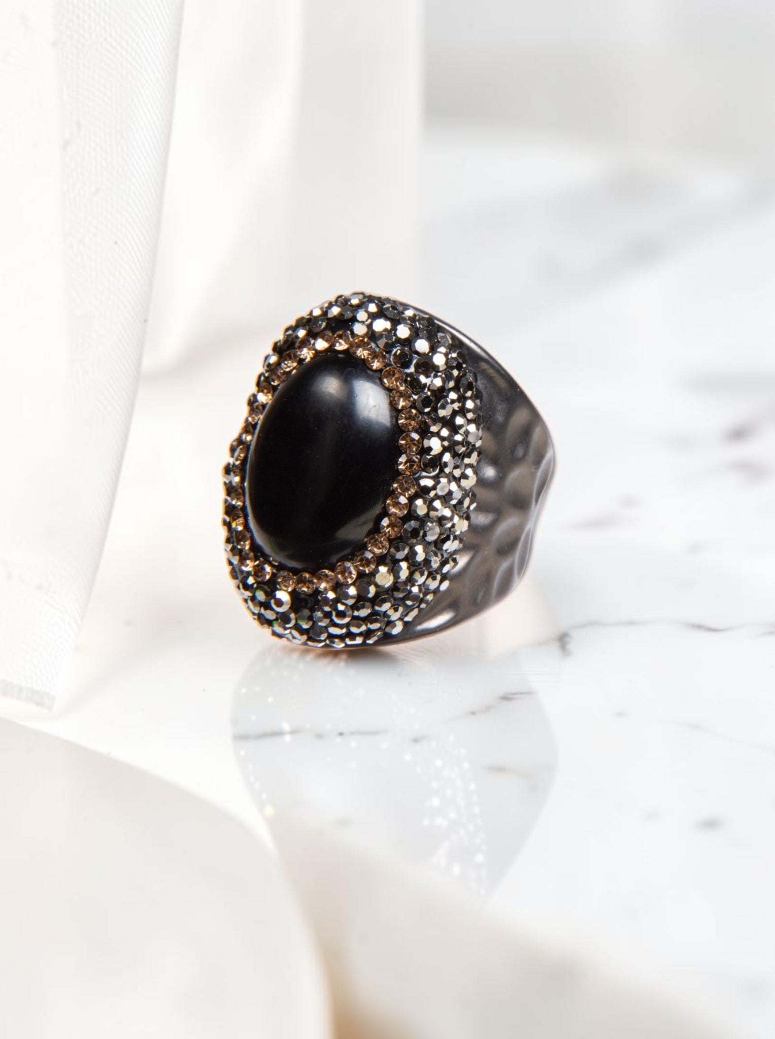Onyx Pavé Cocktail Ring R2626