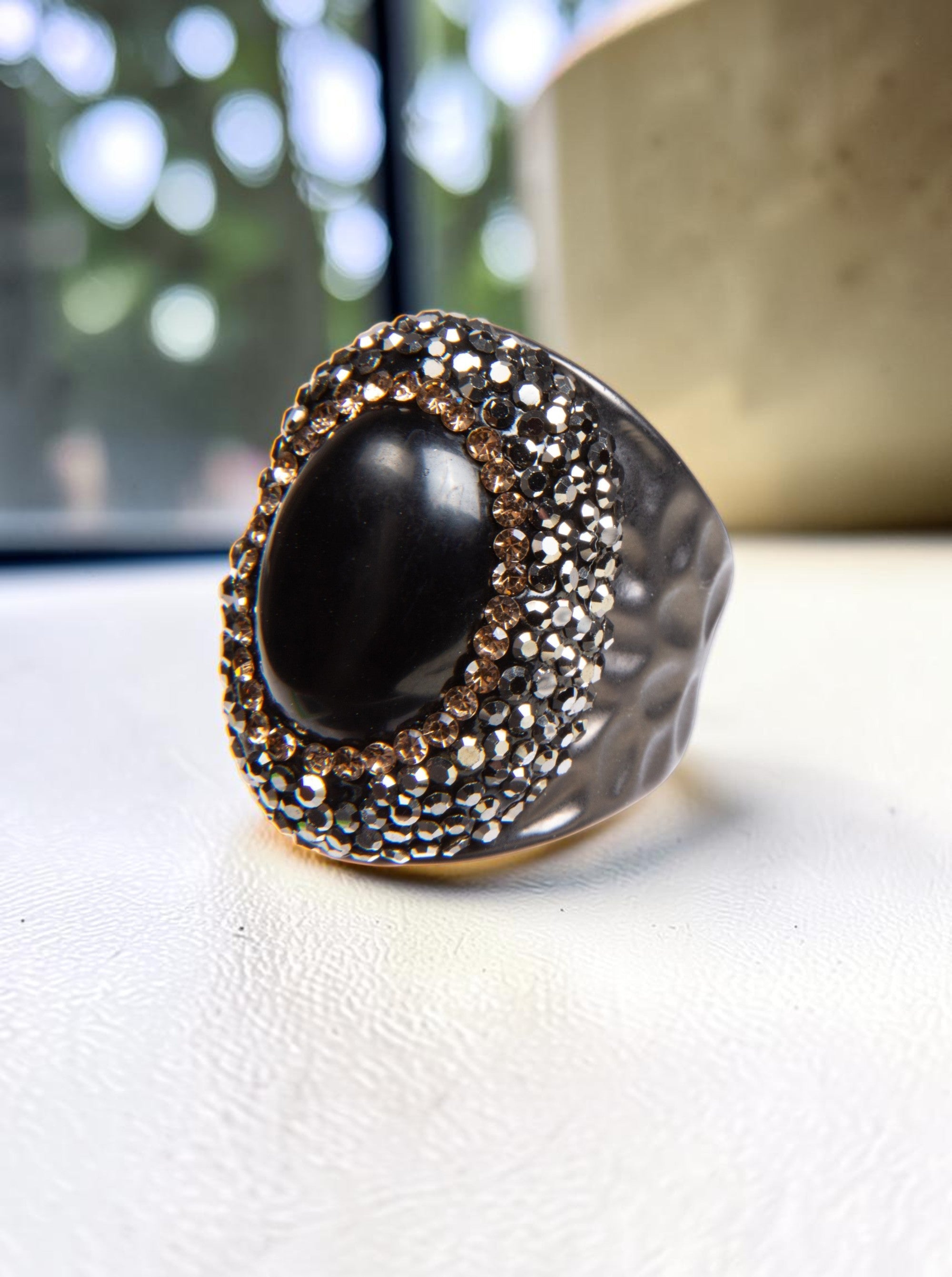 Onyx Pavé Cocktail Ring R2626