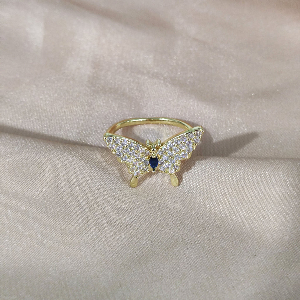 Butterfly Rhinestone Ring R2649