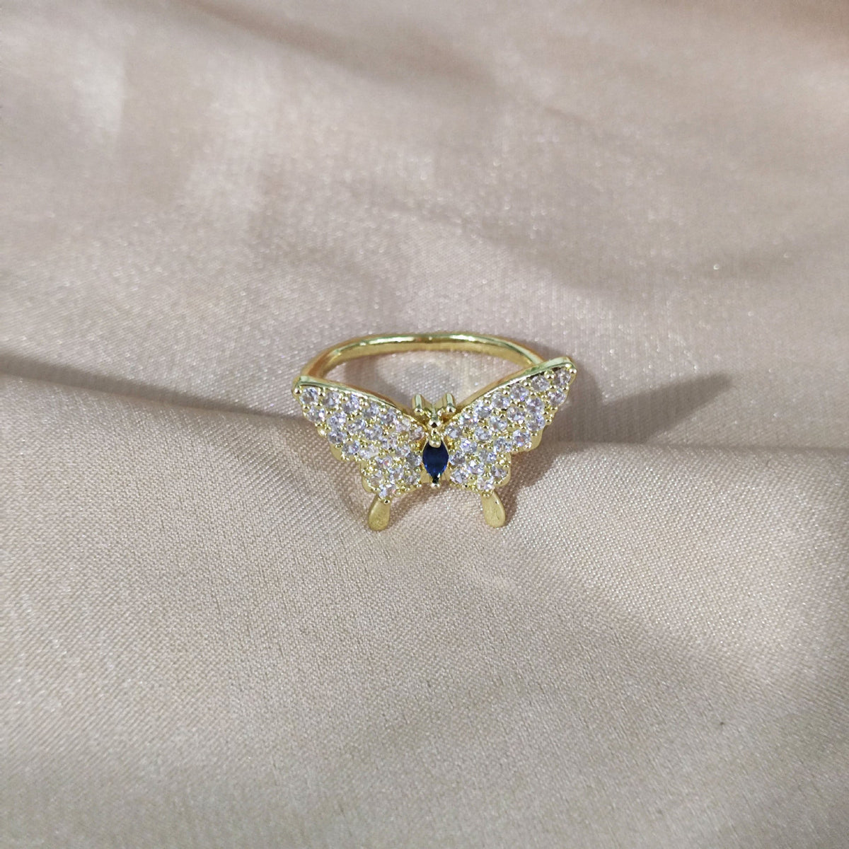 Butterfly Rhinestone Ring R2649