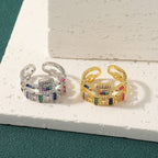 Multicolor Bohemian Style Ring R2658
