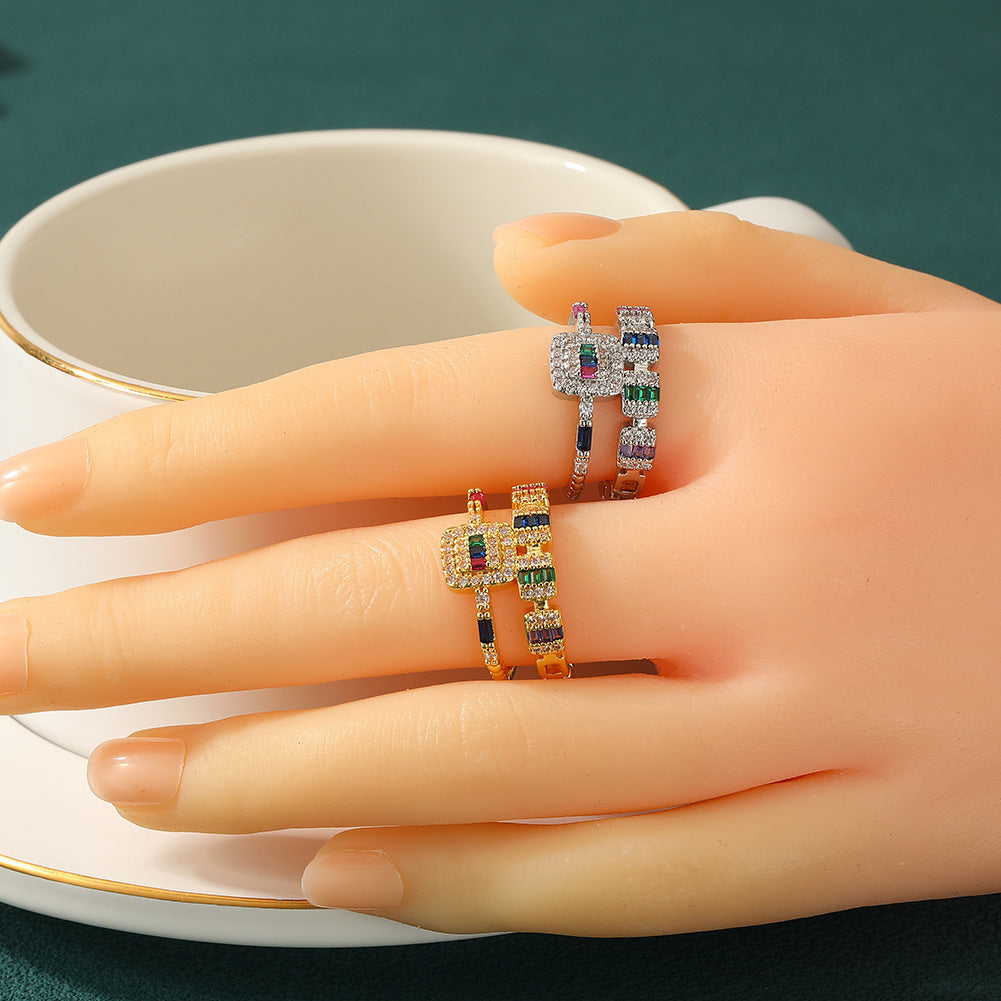 Multicolor Bohemian Style Ring R2658