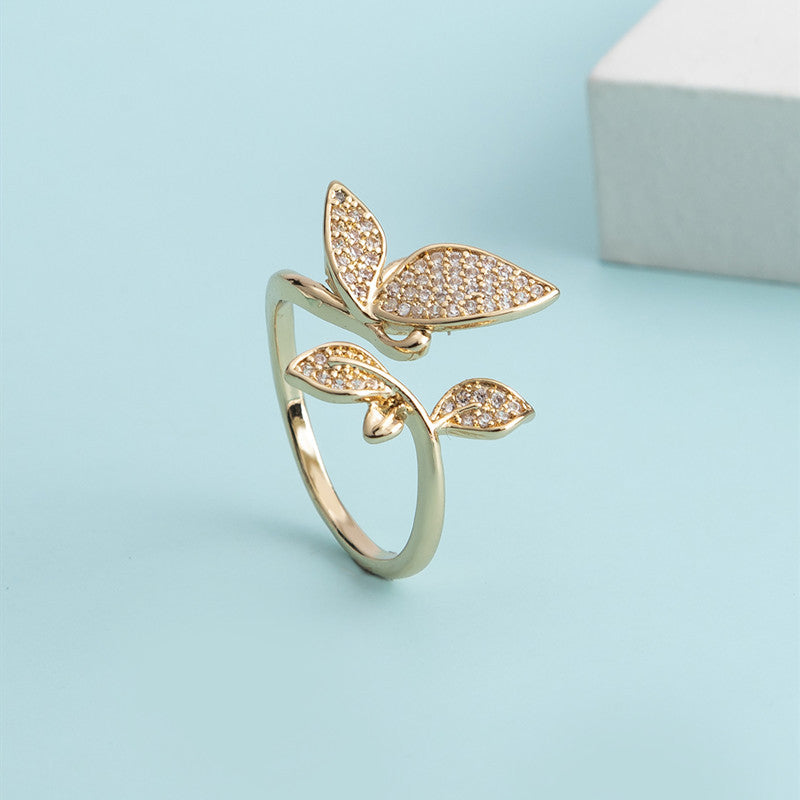 Butterfly Rhinestone Ring R2668