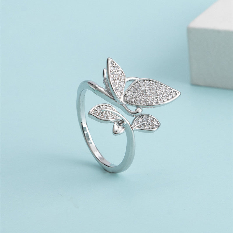 Butterfly Rhinestone Ring R2668