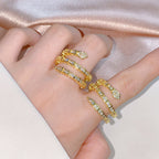Cubic Zirconia Snake Ring R2680