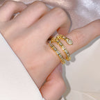 Cubic Zirconia Snake Ring R2680