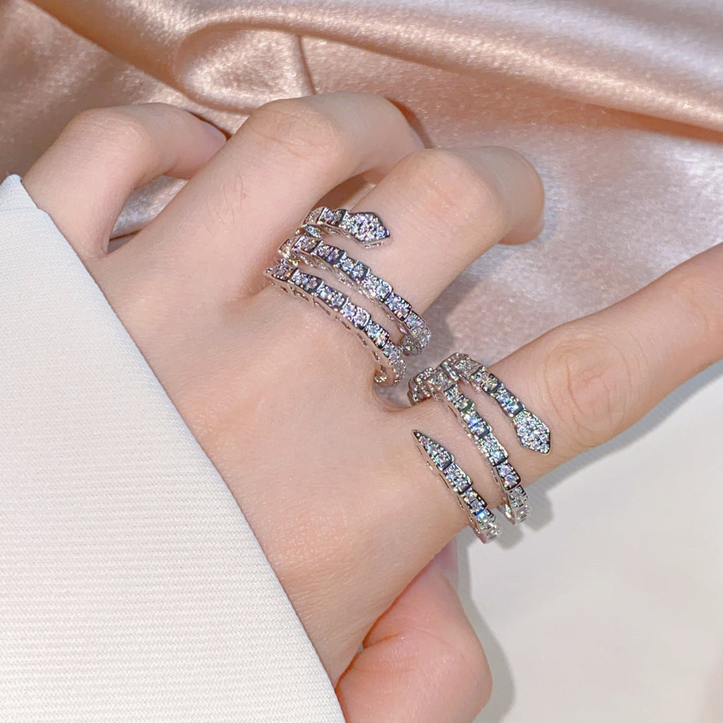 Cubic Zirconia Snake Ring R2680