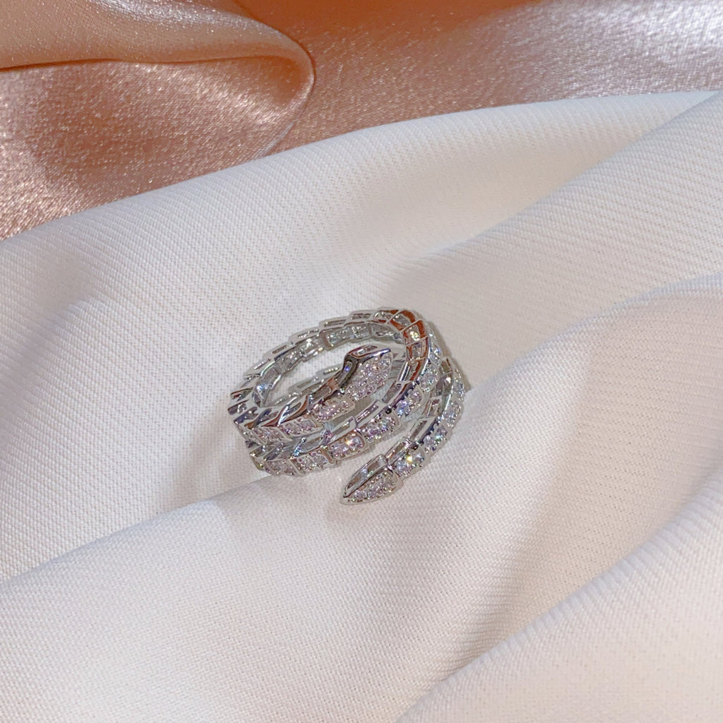 Cubic Zirconia Snake Ring R2680
