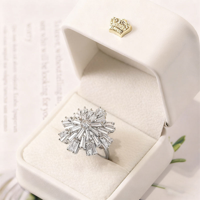 Flower Rhinestone Ring R2686