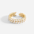 Ear Of Wheat  Alloy Cubic Zirconia Ring R2716