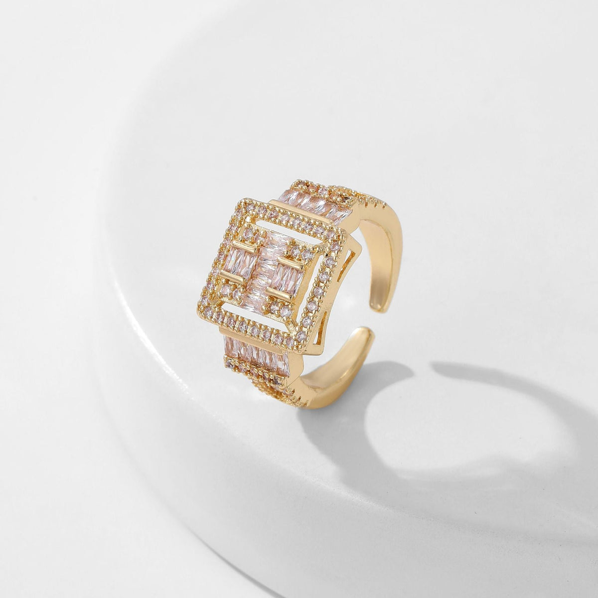Square Rhinestone Ring R2717