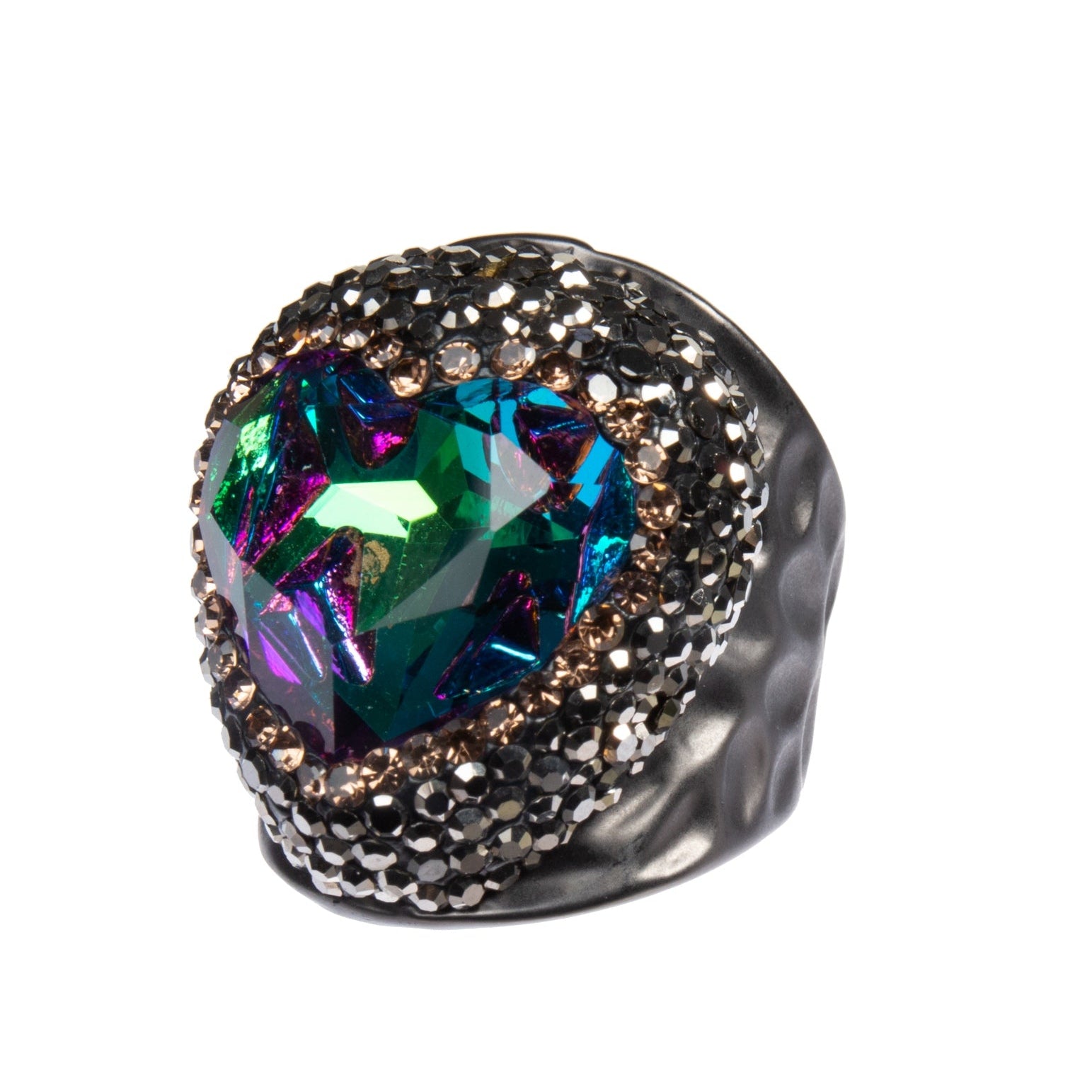 Glass Pavé Cocktail Ring R2718