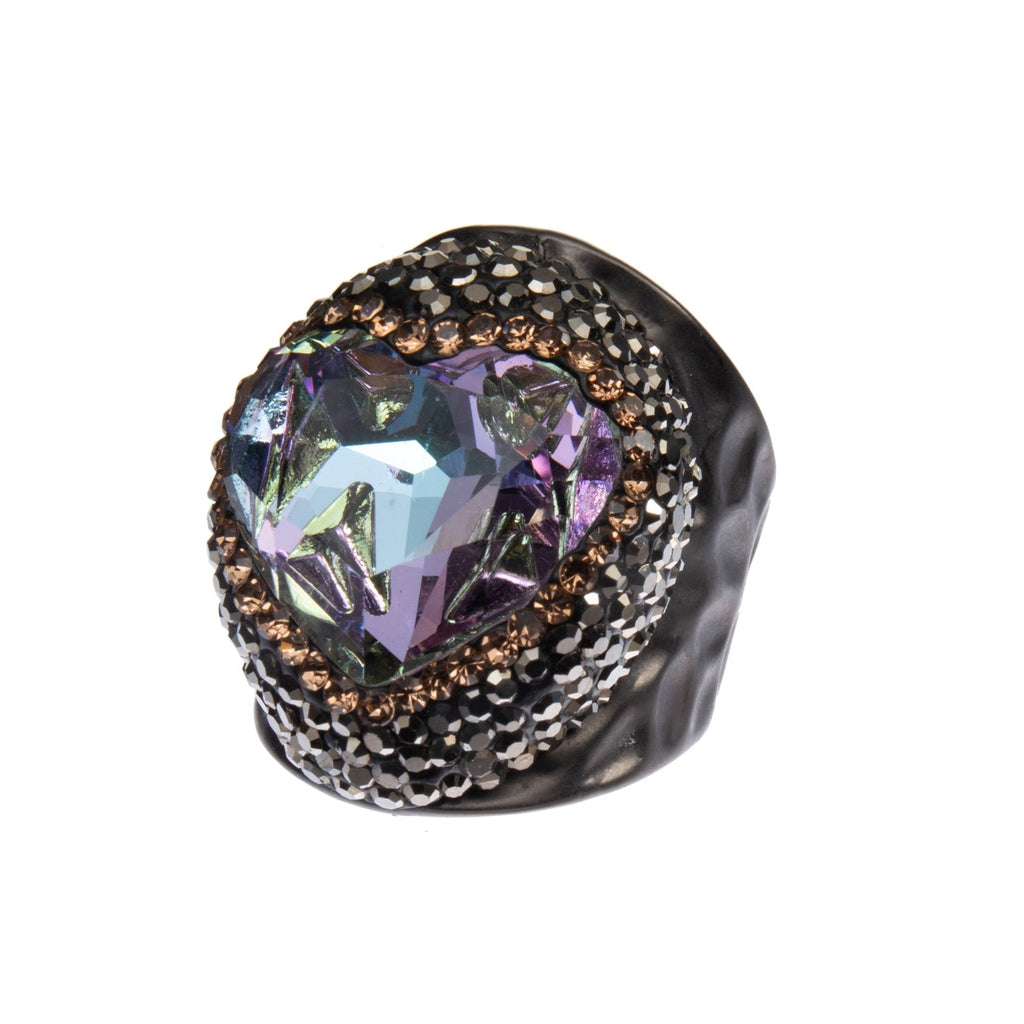 Glass Pavé Cocktail Ring R2718