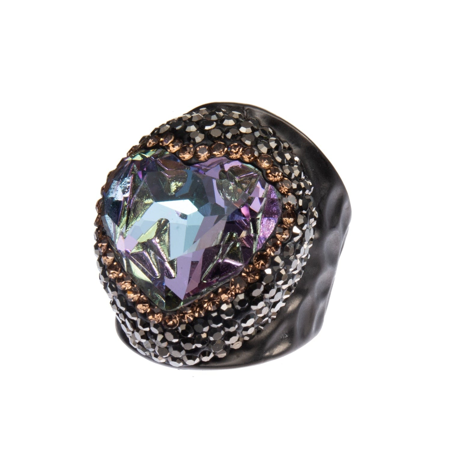 Glass Pavé Cocktail Ring R2718
