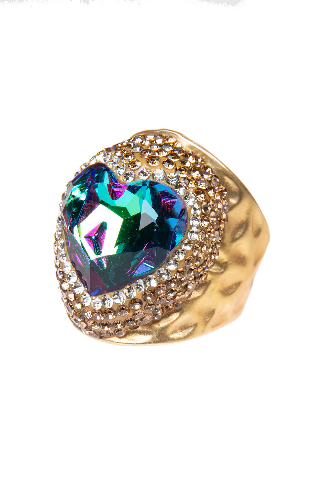 Glass Pavé Cocktail Ring R2718