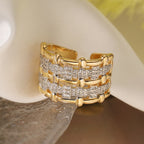 Double Line Rhinestone Ring R2730