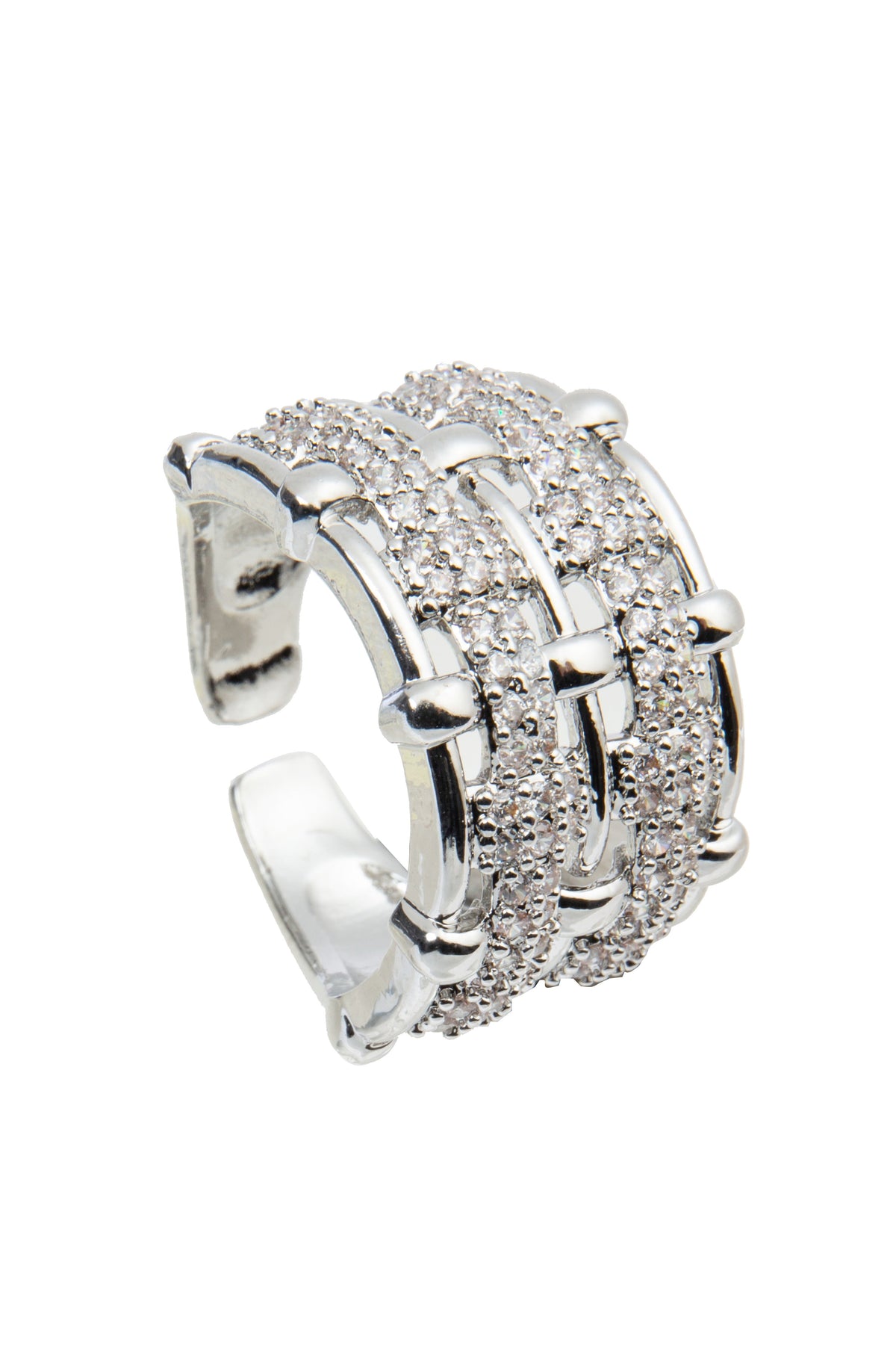 Double Line Rhinestone Ring R2730