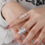Cubic Zirconia Square Ring R2731
