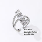 Cubic Zirconia Square Ring R2731