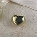 18K Gold Plated Heart Shaped Copper Ring R2749
