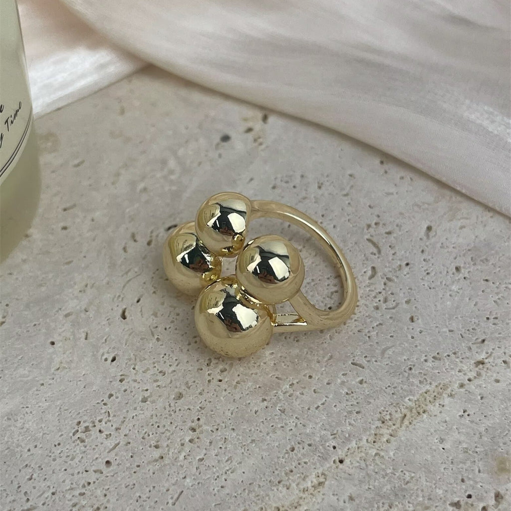 18K Gold Plated Irregular Shape Circle Ring R2751