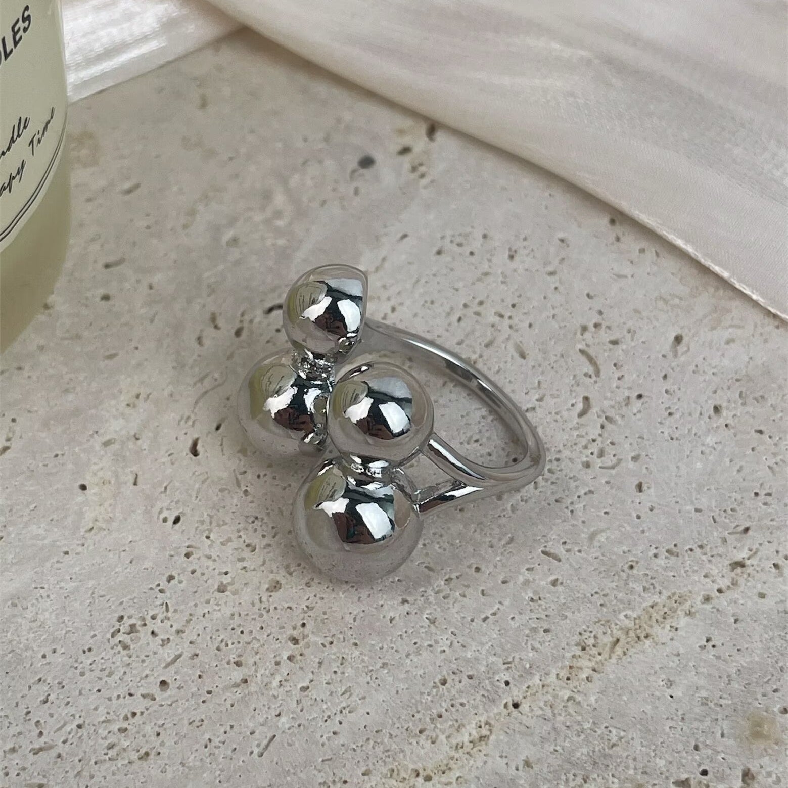 18K Gold Plated Irregular Shape Circle Ring R2751