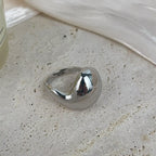 18K Gold Plated Irregular Shape Water Droplets Ring R2752