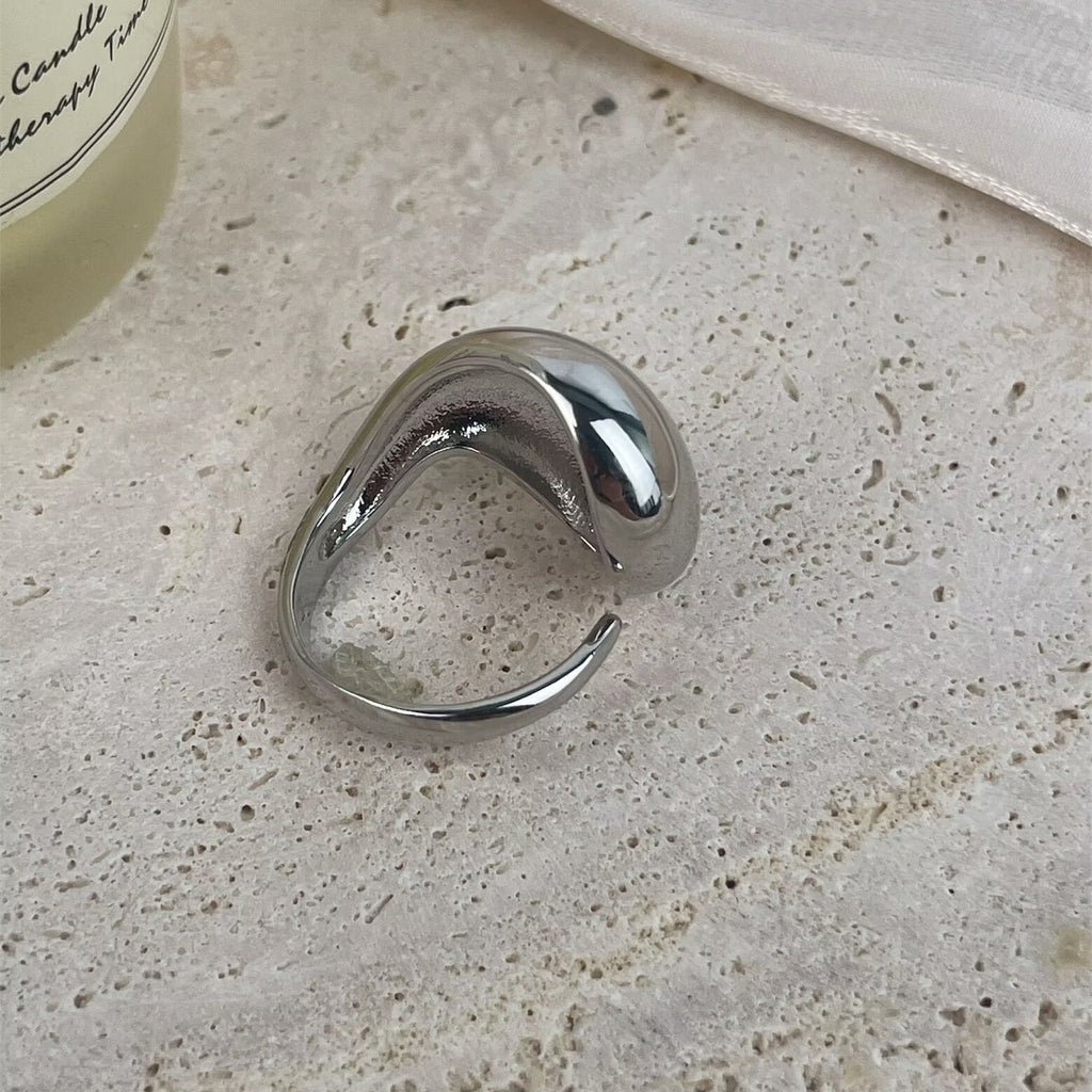 18K Gold Plated Irregular Shape Water Droplets Ring R2752