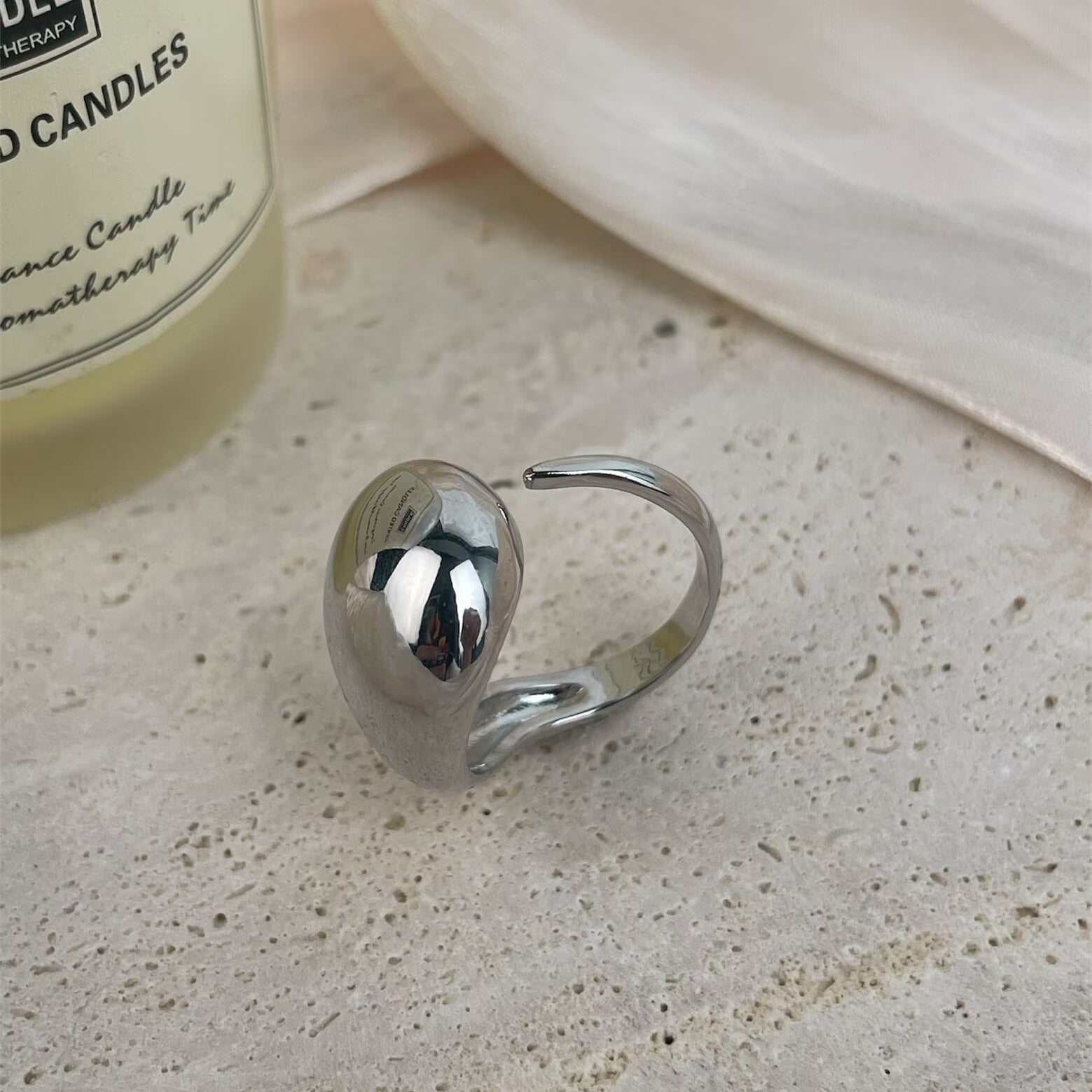 18K Gold Plated Irregular Shape Water Droplets Ring R2752