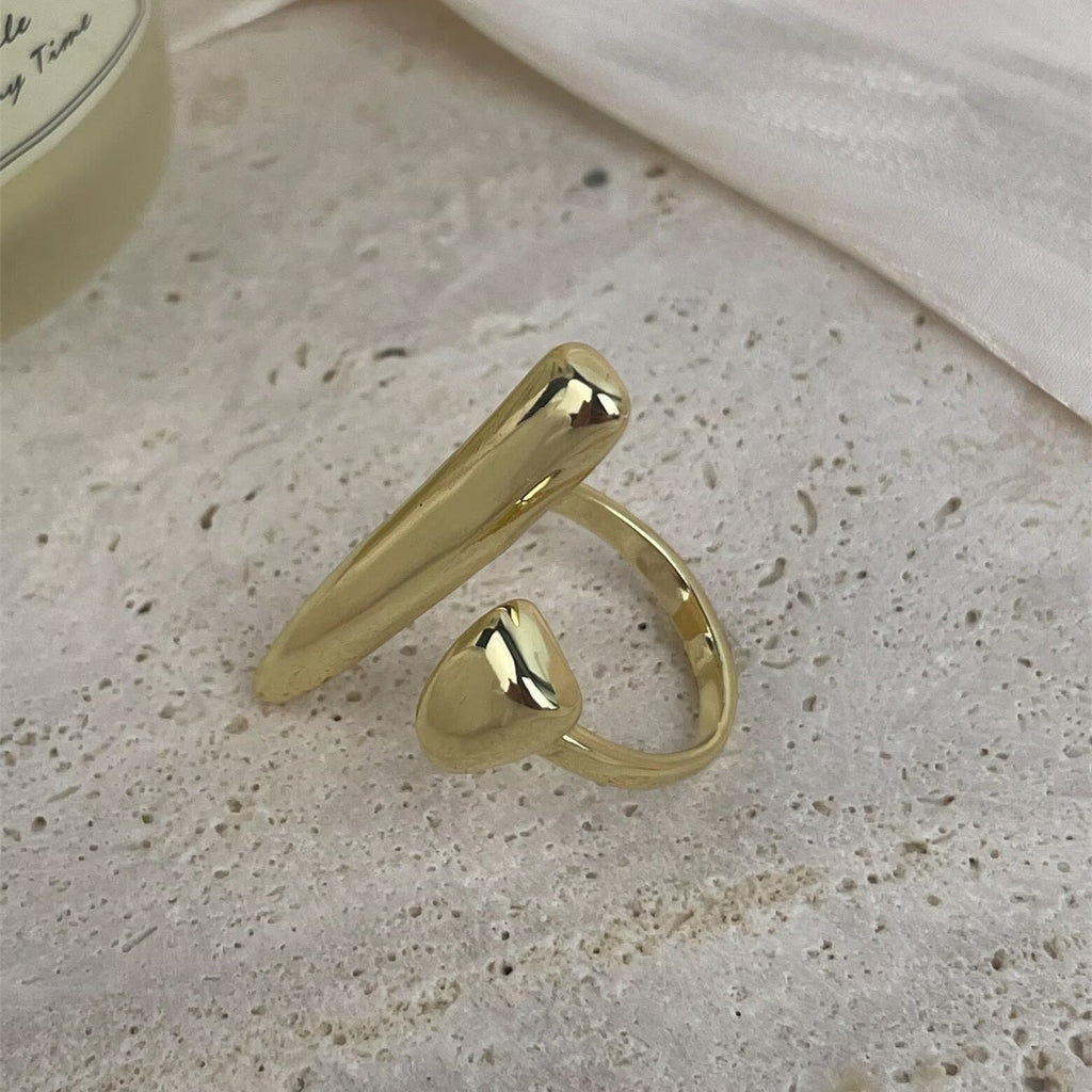18K Gold Plated IIrregular Shape Ring R2757