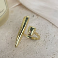 18K Gold Plated IIrregular Shape Ring R2757