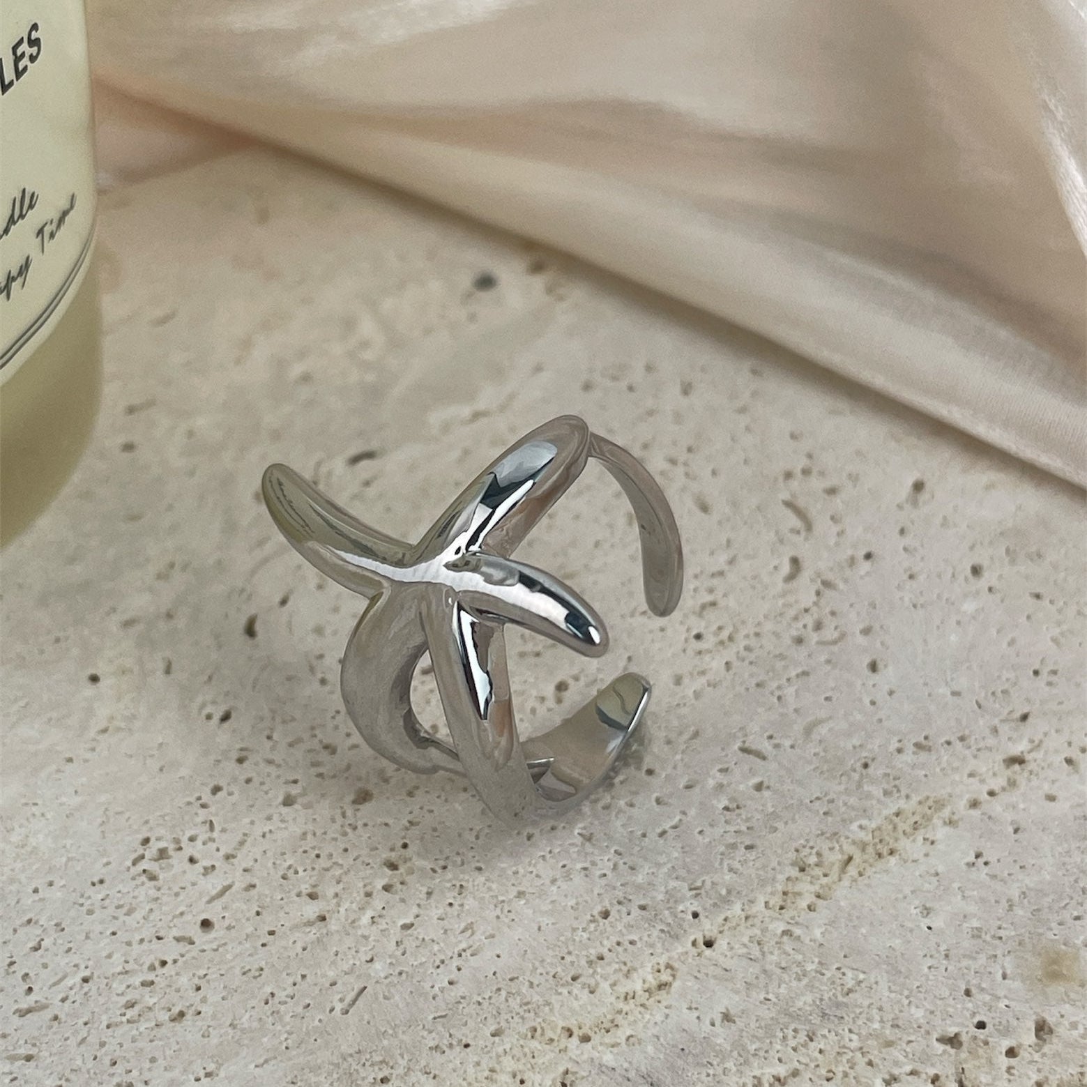 18K Gold Plated Irregular Starfish Ring R2759