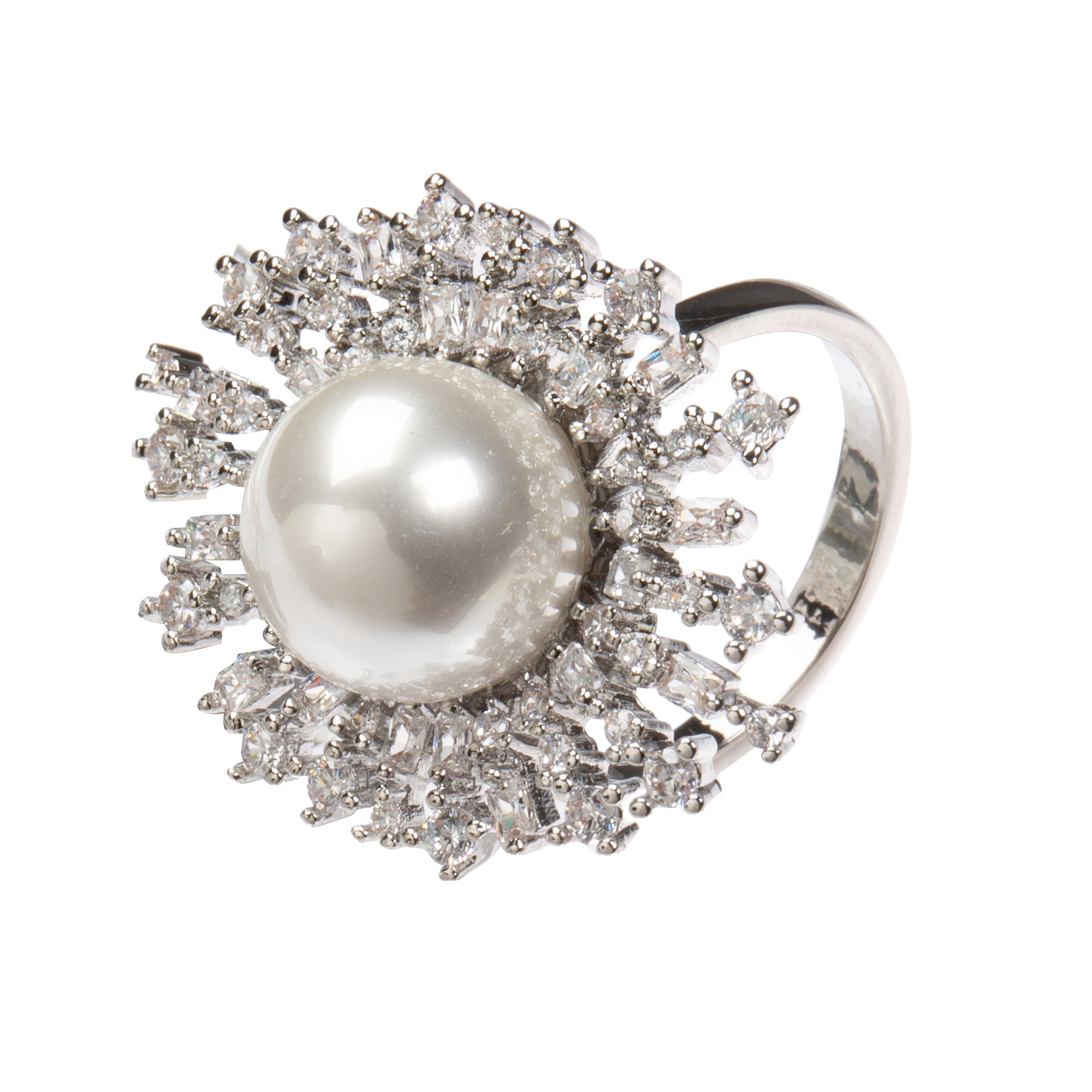 18K Gold Plated Sunflower Cubic Zirconia Ring R2768