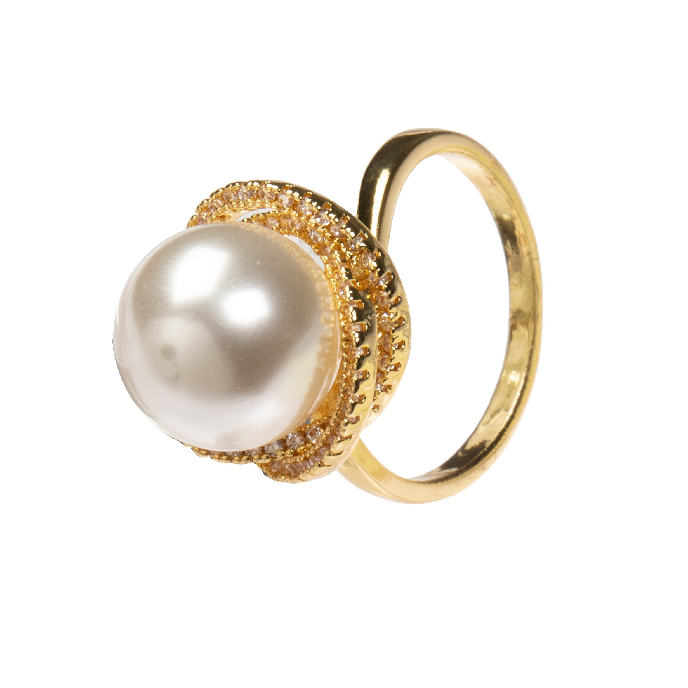 18K Gold Plated Cubic Zirconia Ring R2770