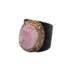Druzy Pavé Cocktail Ring R2783