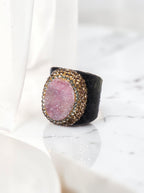 Druzy Pavé Cocktail Ring R2783