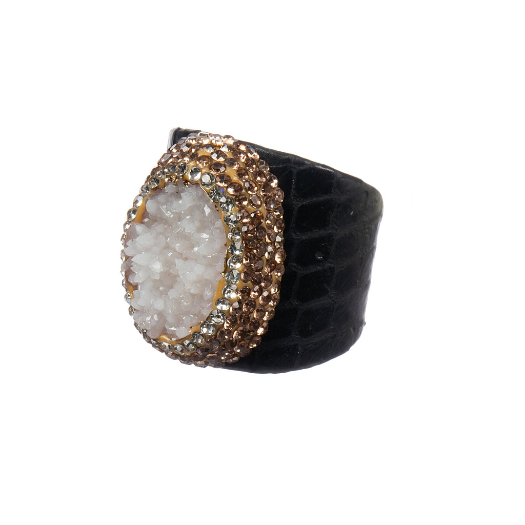 Resin Druzy Pavé Cocktail Ring R2784