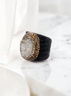 Resin Druzy Pavé Cocktail Ring R2784