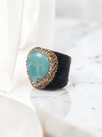 Amazon Stone Pavé Cocktail Ring R2794