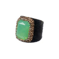 Rectangle Crystal Pavé Cocktail Ring R2801