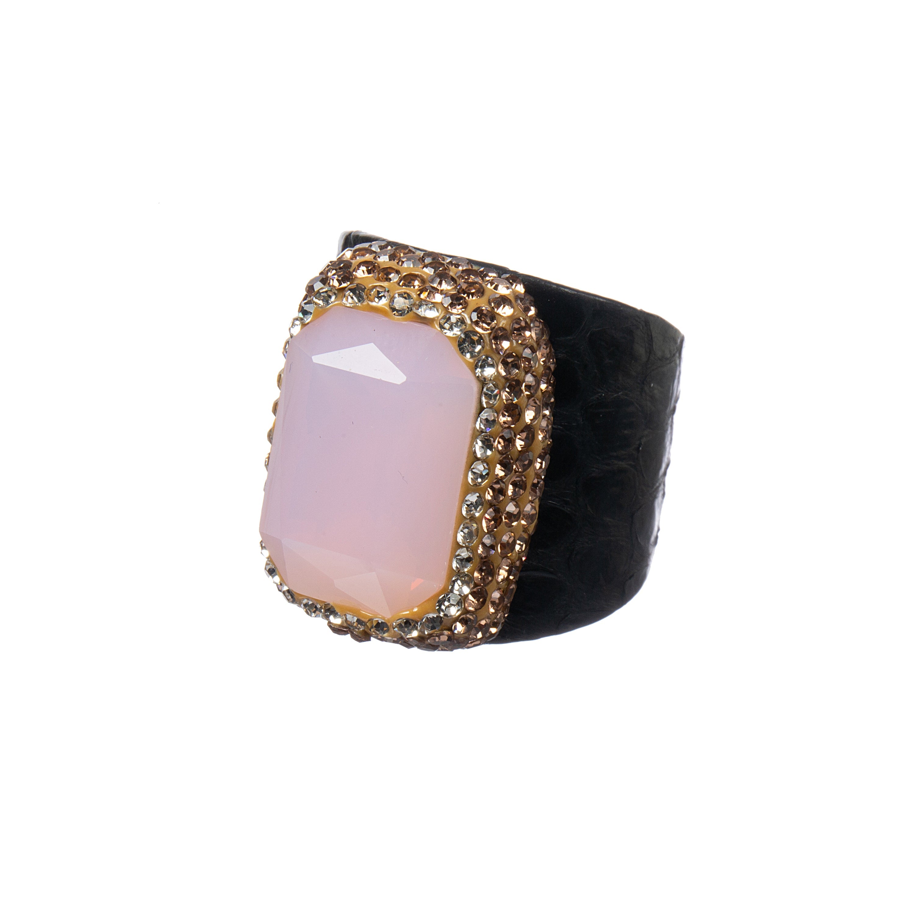 Rectangle Crystal Pavé Cocktail Ring R2801