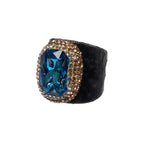 Rectangle Crystal Pavé Cocktail Ring R2804