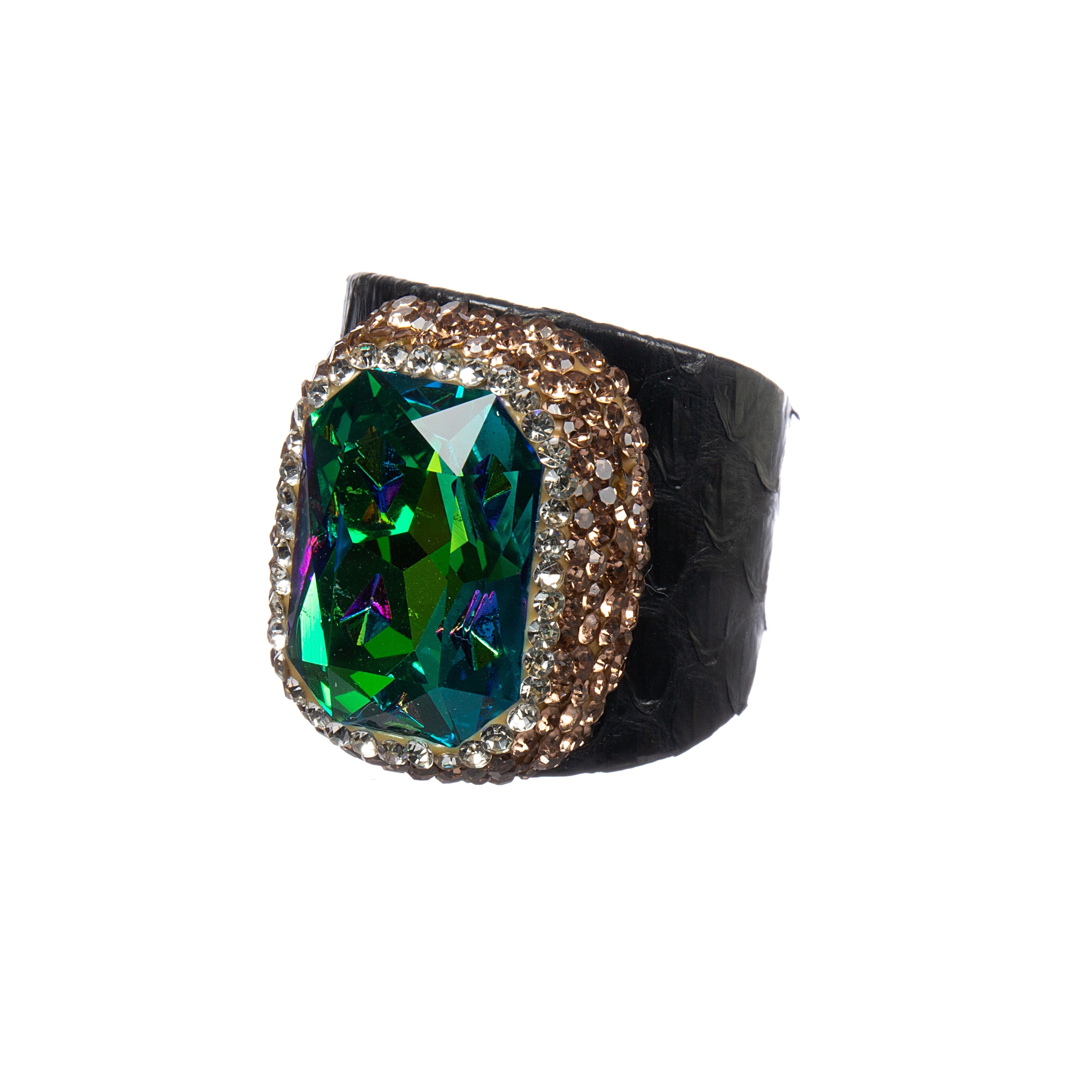 Rectangle Crystal Pavé Cocktail Ring R2804