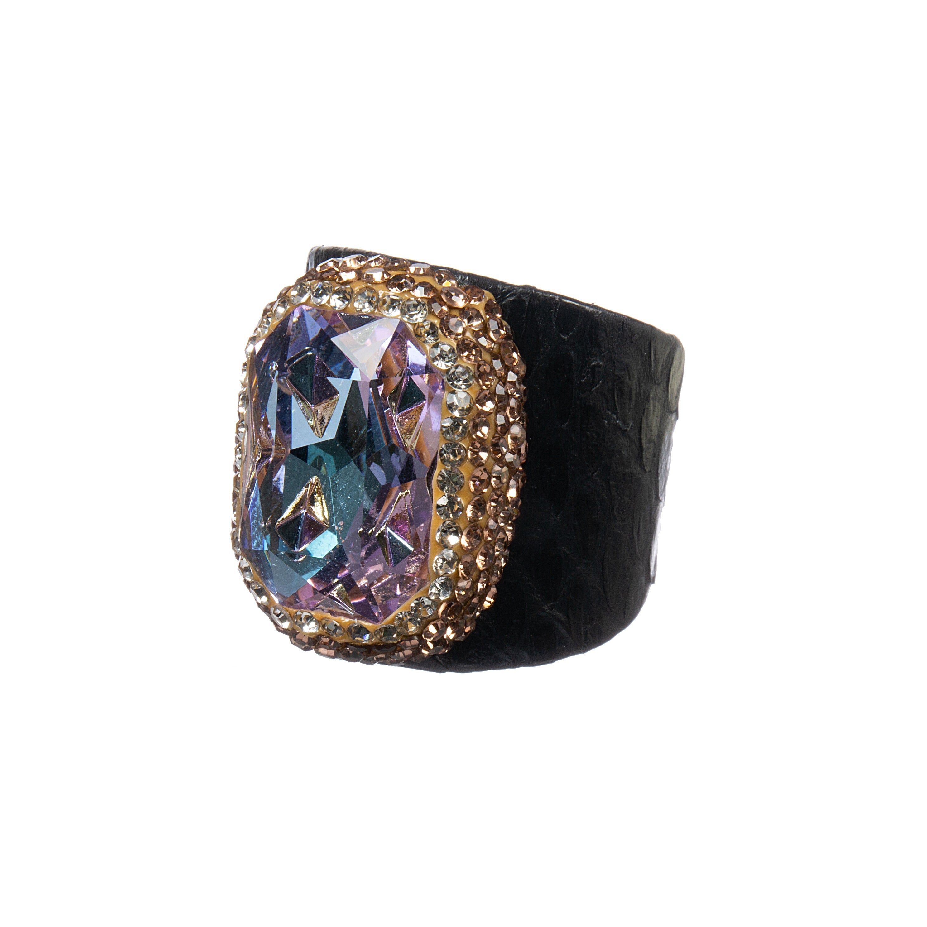 Rectangle Crystal Pavé Cocktail Ring R2804