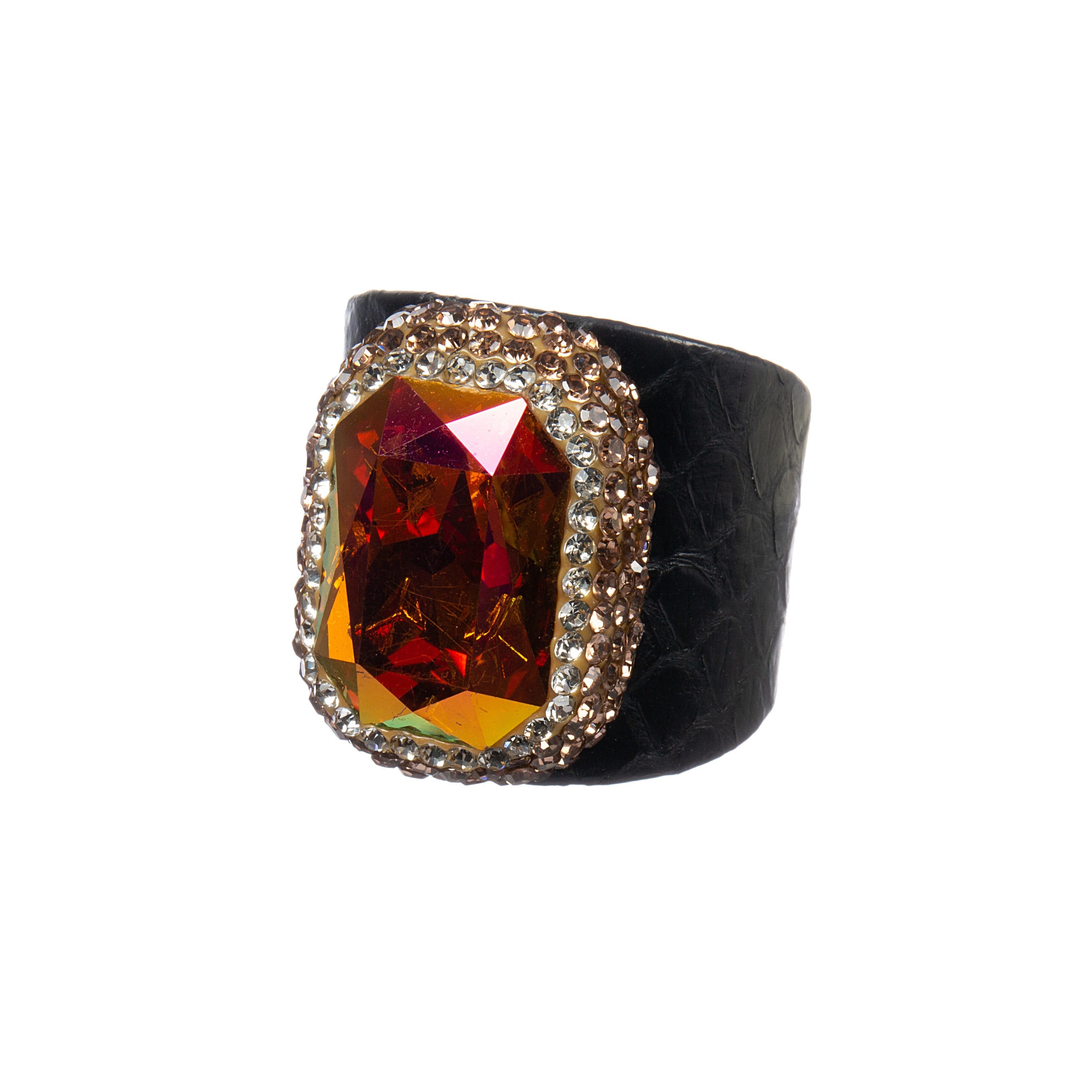 Rectangle Crystal Pavé Cocktail Ring R2804
