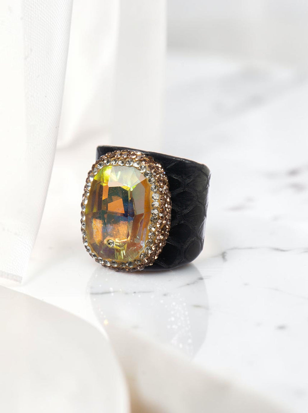 Crystal Pavé Cocktail Ring R2805